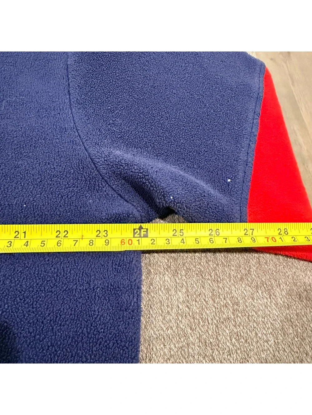 Vintage Tommy Jeans Fleece Sweatshirt Mens M Navy Colorblock 90s Y2K
